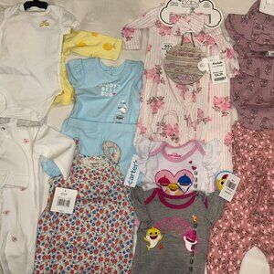 NWT Baby Girl Clothing 8 Piece Bundle - 0-3 Months